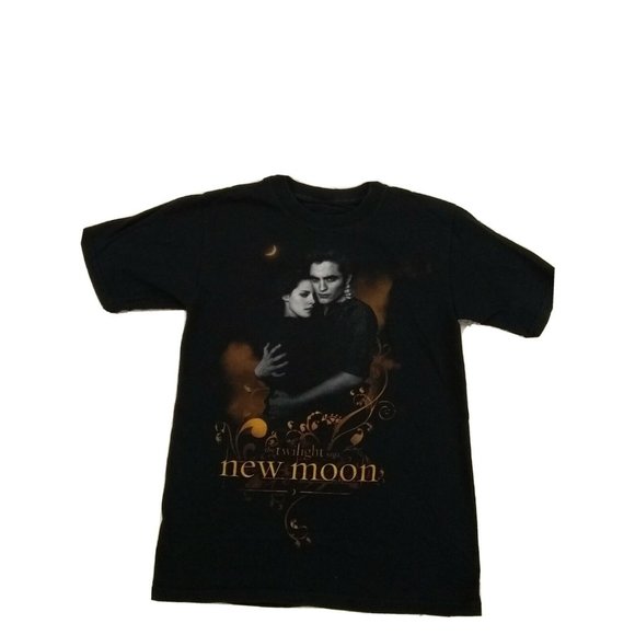 Twilight Saga New Moon Edward Bella Black T Shirt size Small USED - Picture 2 of 7